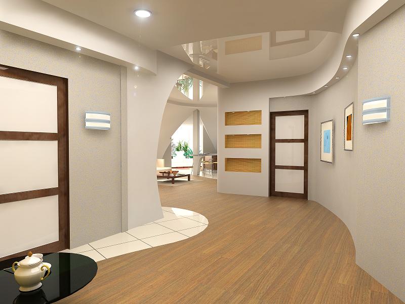 modern interior design (computer generated image 3D).